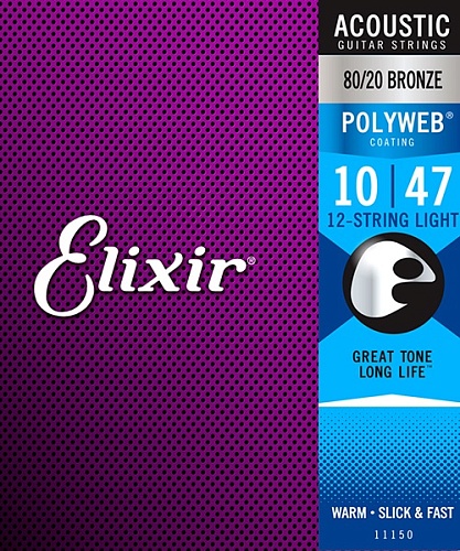 Elixir 11150 POLYWEB    12-  , Light,  80/20, 10-47