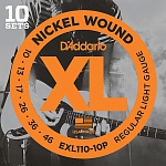:D'Addario EXL110-10P Nickel Wound   , Regular Light, 10-46, 10 